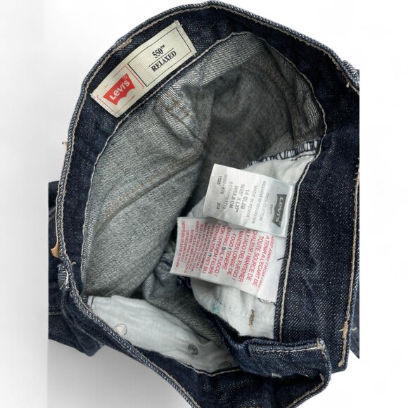 Levi’s 550 Relaxed Cotton Boys Denim Jeans 14 Slim W 25 x L 27 Dark Blue - Picture 5 of 10